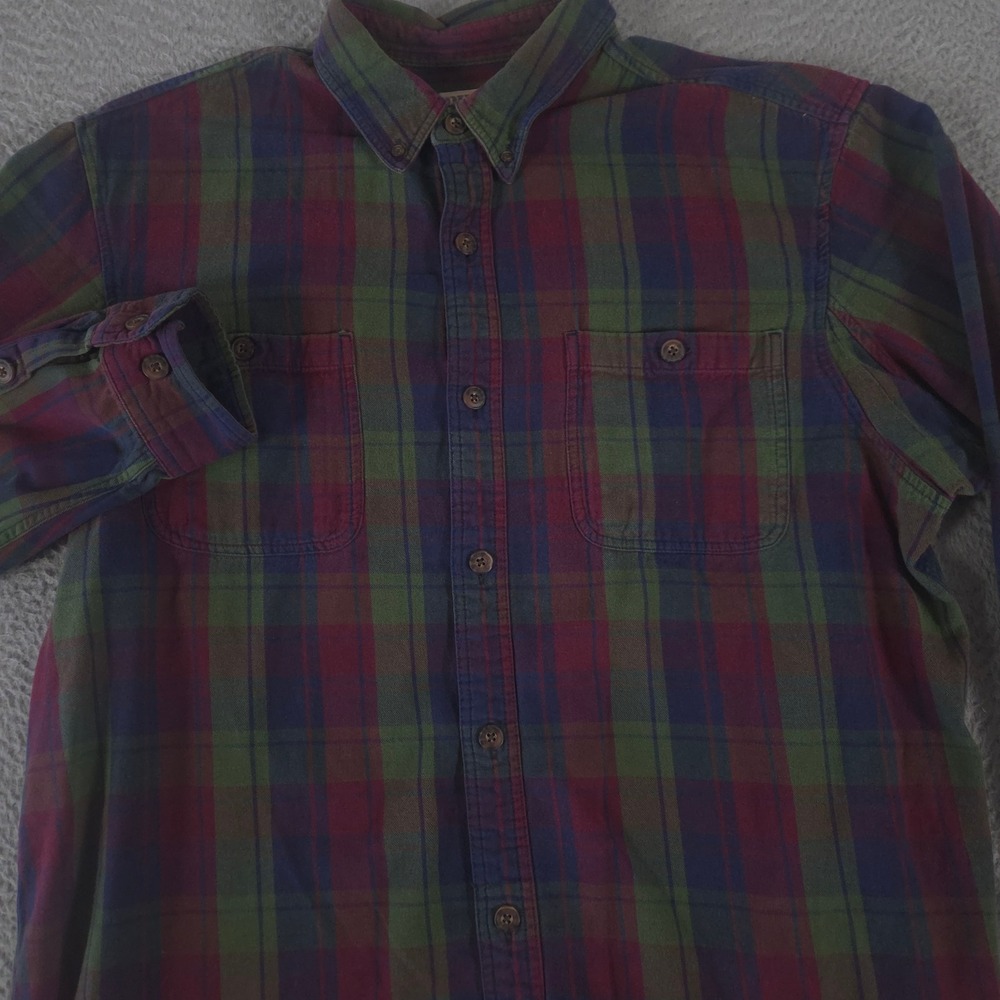Duluth Trading Co Shirt Mens XL Tall Multi Free Swingin' Plaid Cotton Casual